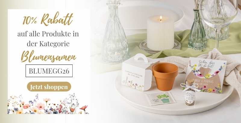 Blumensamen als Gastgeschenke