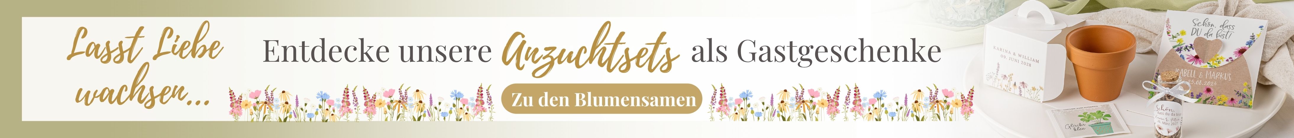 Blumensamen als Gastgeschenke