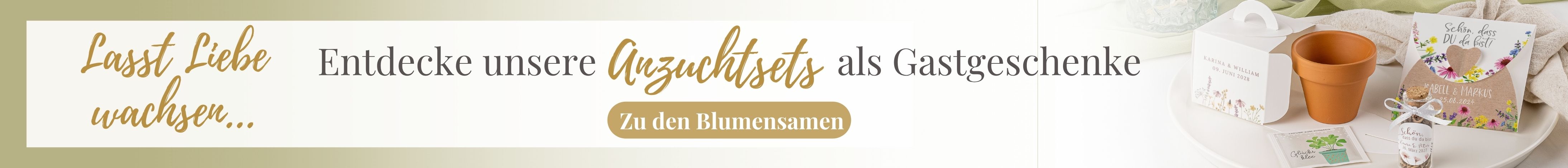Blumensamen als Gastgeschenke