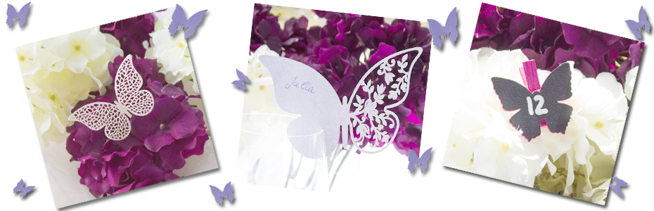 Hochzeitsdeko Schmetterlinge Tischkarten