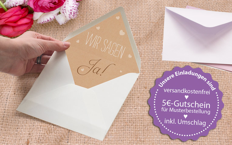 Briefumschlag zur Hochzeit gestalten
