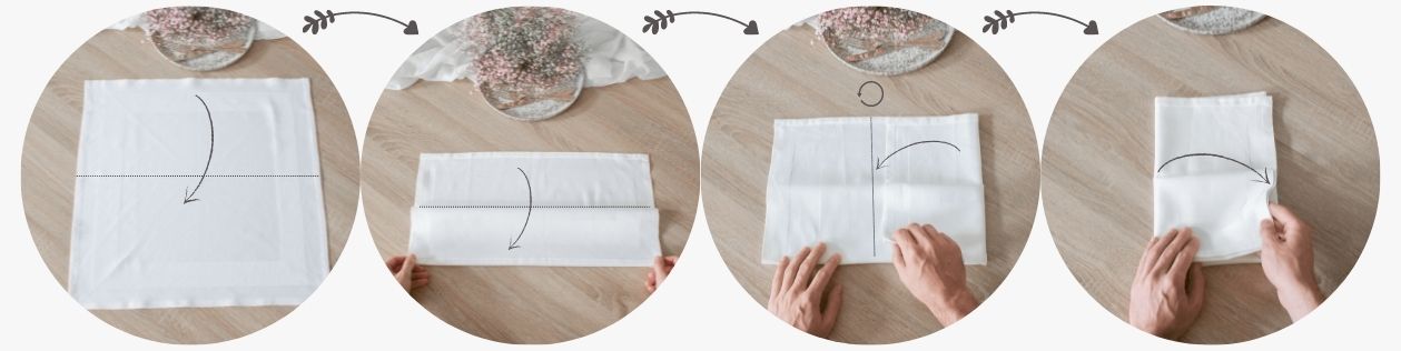 So faltet Ihr Servietten als praktische Tasche für Karten: Teil 1