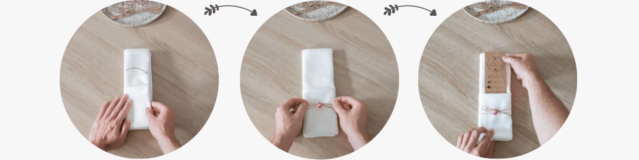 So faltet Ihr Servietten als praktische Tasche für Karten: Teil 2